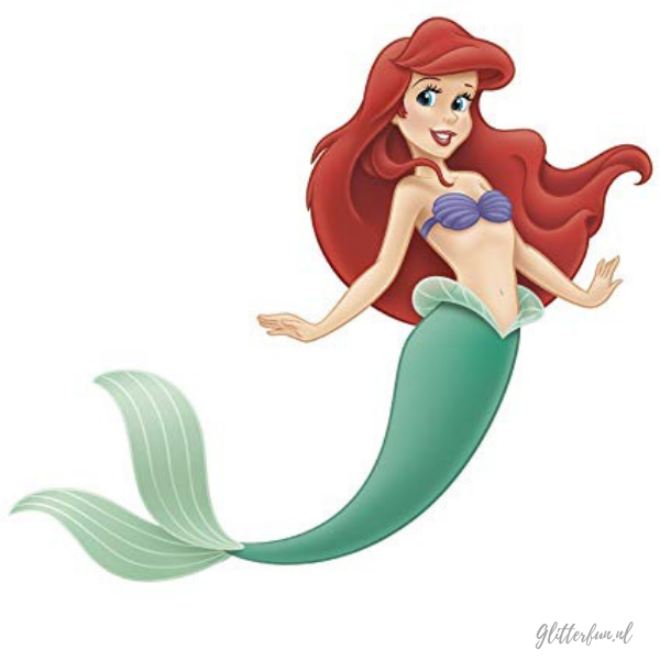 BU003 Ariel - kleine zeemeermin Disney glitter