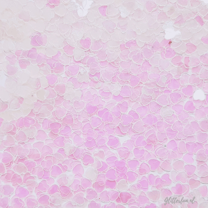 Hartjes, doorzichtige hologram glitter – 4mm