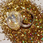 Sterren, goud en hologram 3mm – glitter