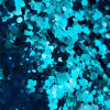 Blauw hexagon glitter - 1-3 mm