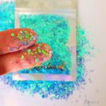 Lichtblauw hexagon glitter – 1-3 mm