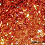 Koper kleurige grote glitter – 3 mm