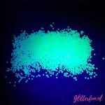 Neon glitter geel grof – blacklight