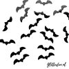 vleermuizen voor op gezicht tijdens Halloween
