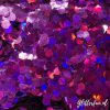 Grote paarse holografische glitter