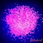 Neon glitter roze grof – blacklight