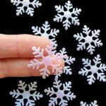 Sneeuwvlokken glitter groot – 3cm