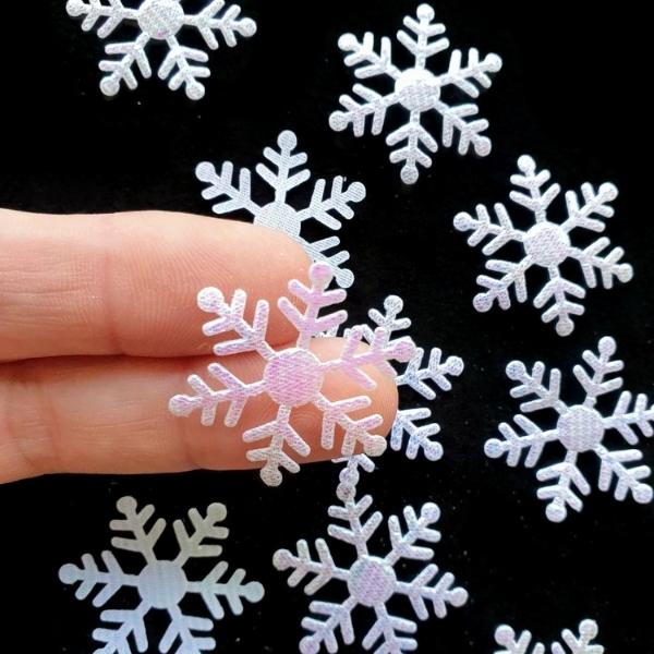Sneeuwvlokken glitter groot - 3cm