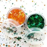 Kruikenstad glitter – groen/oranje – glim