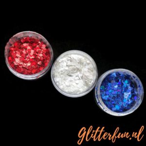 Nederland glitter – rood, wit, blauw