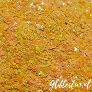 Gele glitter