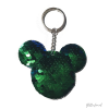 Disney, Mickey Mouse sleutelhanger met blauw groene pailetten