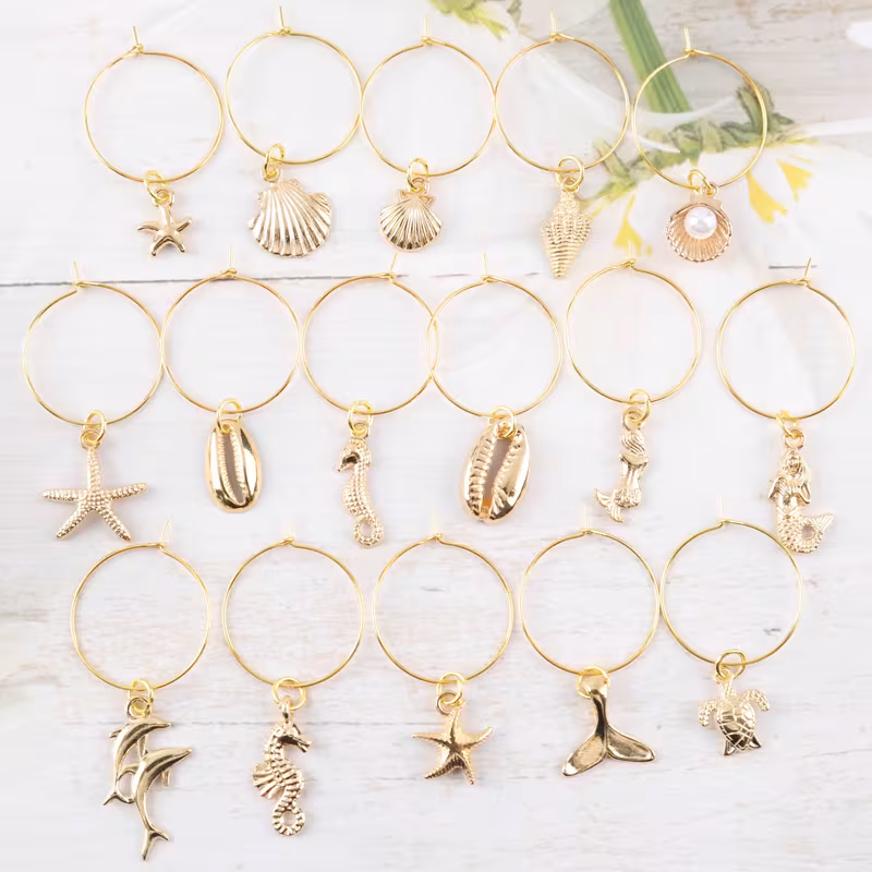 Golden Sea Treasures – Luxe Oceaan Glasherkenners (Set van 16) glasherkenner.nl