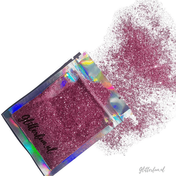 Fijne roze glitter