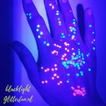 Neon glitter geel grof – blacklight